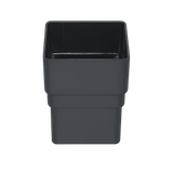 Aquaflow Anthracite Grey Square Guttering Downpipe Socket - 114mm