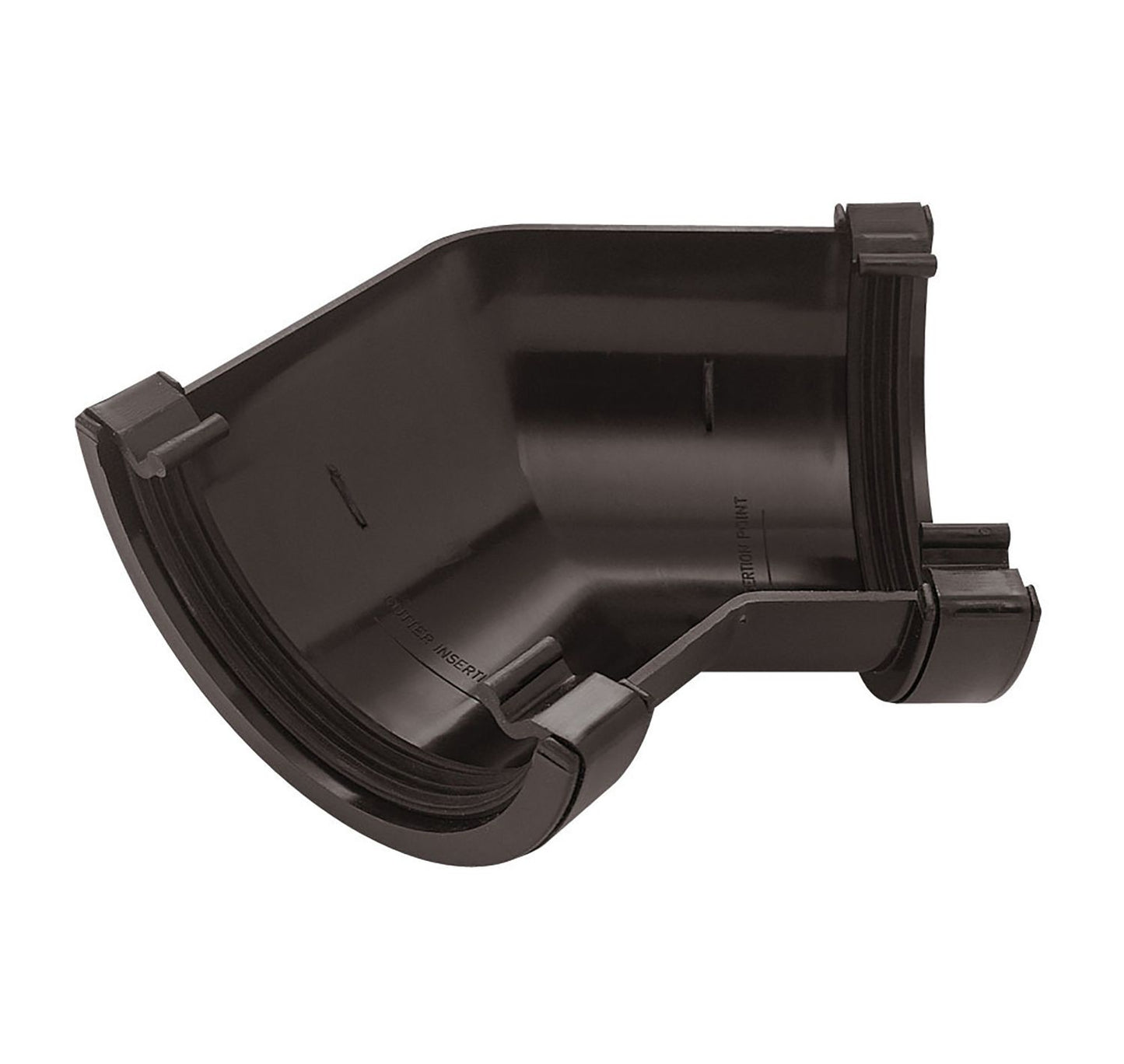 Aquaflow Black Half Round Guttering 135° Angle - 112mm