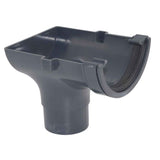 Aquaflow Anthracite Grey Half Round Guttering Internal Stop-end - 112mm
