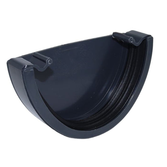 Aquaflow Anthracite Grey Deepflow Guttering External Stop-end - 114mm