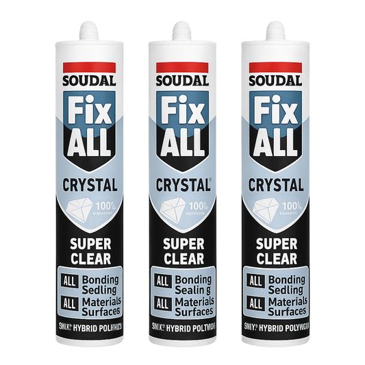 Clear Crystal Fix All Sealant Adhesive - 3 x 290ml saver bundle