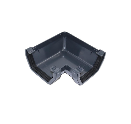 Aquaflow Anthracite Grey Square Guttering 90° Angle - 114mm