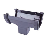 Aquaflow Anthracite Grey Square Guttering Running Outlet - 114mm