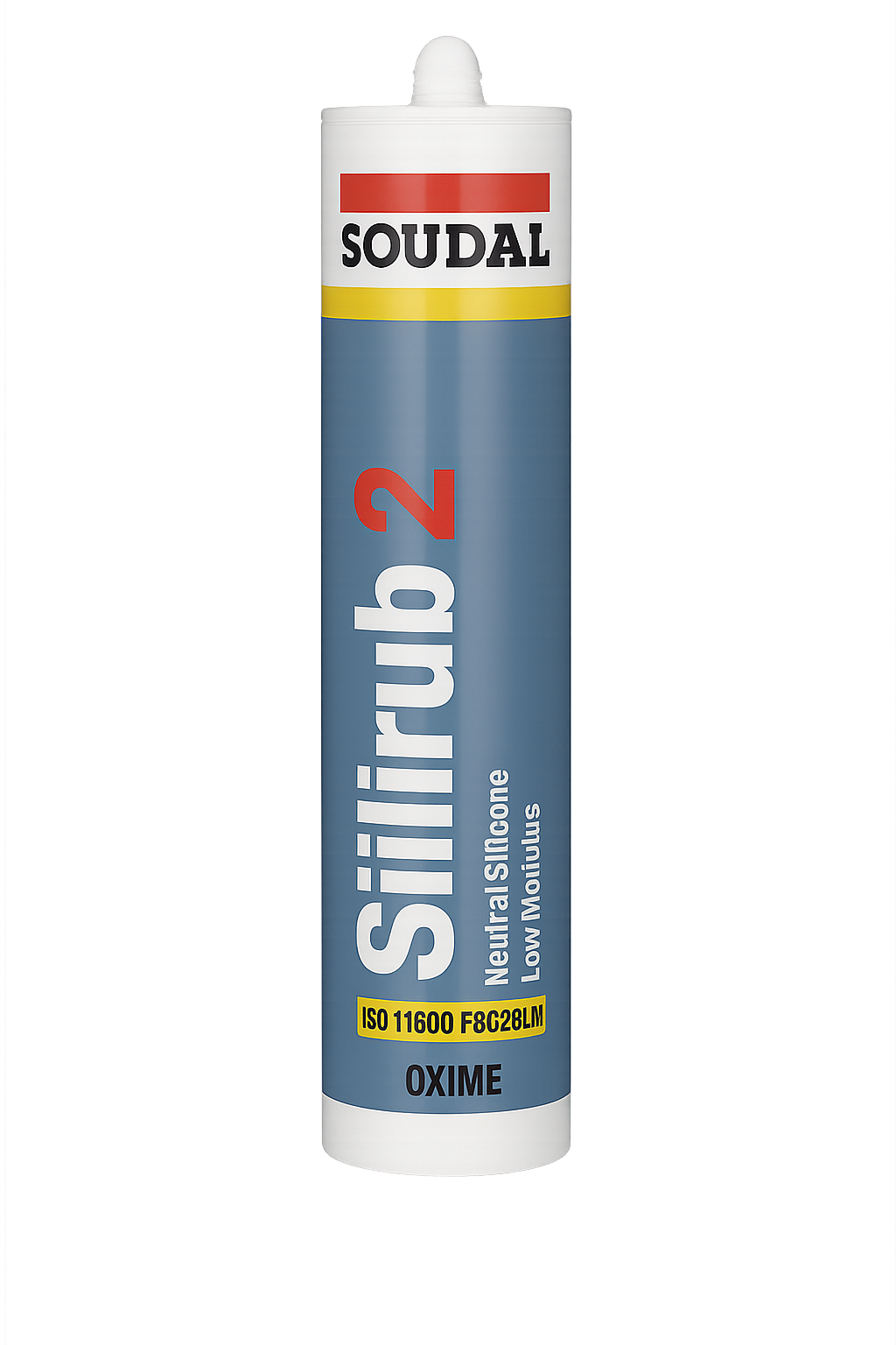 Soudal Anthracite Grey Silirub2 LMN Silicone Sealant - 300ml
