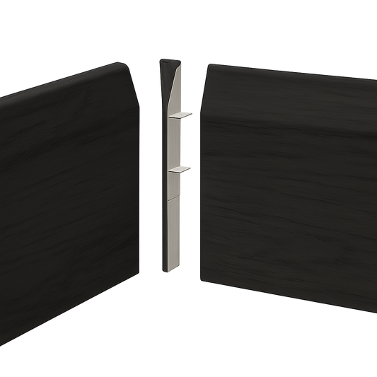 Anthracite Grey Skirting Board Chamfered Internal Corners Pack of 4 - 100-150mm