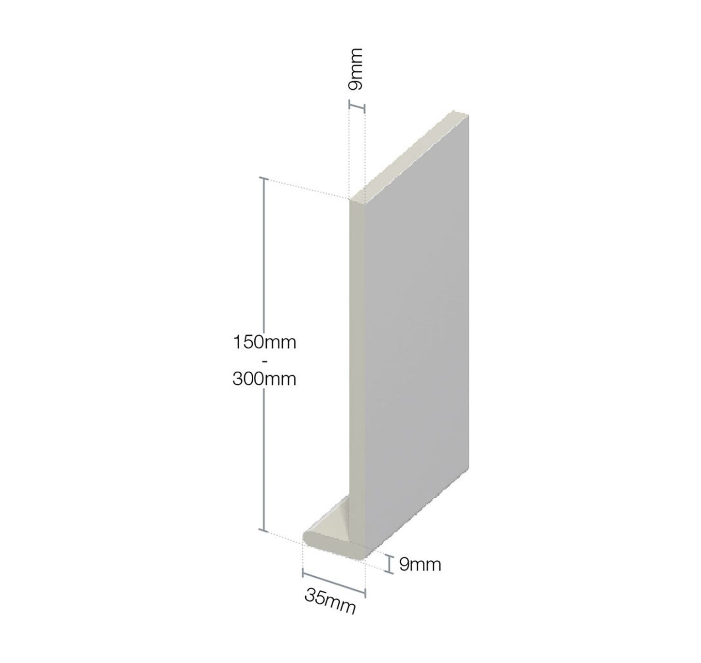 Eurocell uPVC Fascia Capping Board – White, 5m x 200mm (Standard)