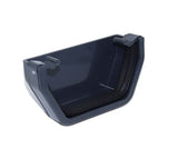 Aquaflow Anthracite Grey Square Guttering External Stop-end - 114mm