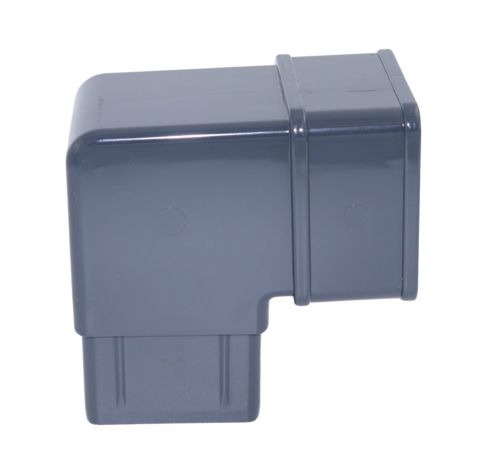 Aquaflow Anthracite Grey Square Guttering 92.5° Offset Bend - 114mm