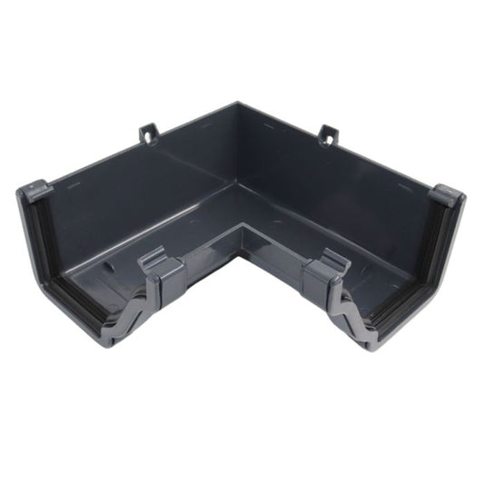 Aquaflow Anthracite Grey Ogee Guttering 90° Internal Angle - 135mm