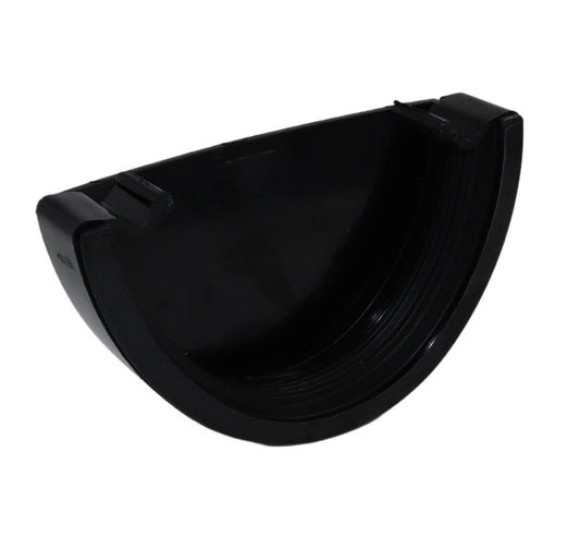 Aquaflow Black Deepflow Guttering External Stop-end - 114mm
