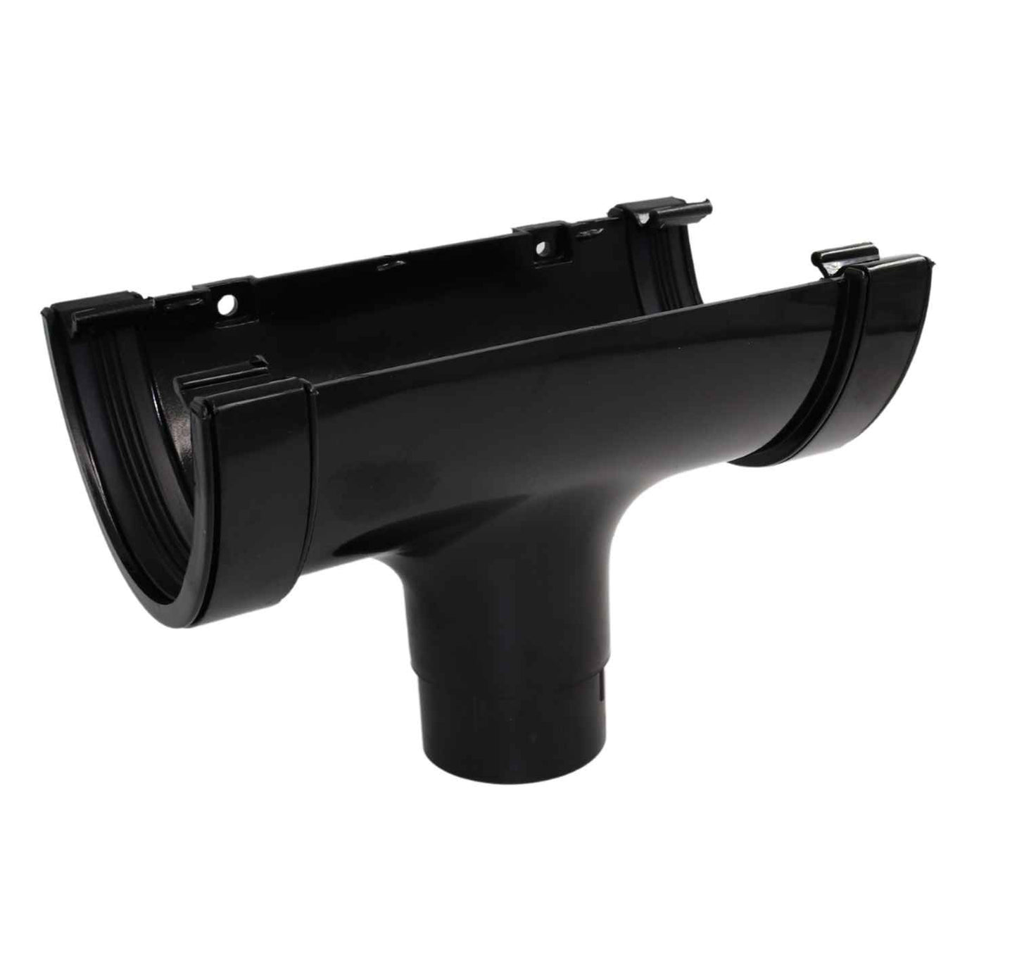 Aquaflow Black Deepflow Guttering Running Outlet - 114mm