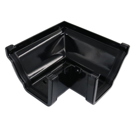 Aquaflow Black Ogee Guttering 90° External Angle - 135mm