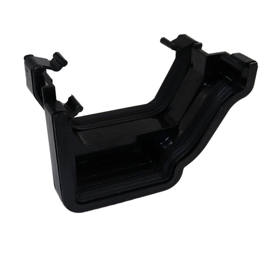 Aquaflow Black Ogee Guttering Square Gutter Adaptor Right Hand - 135mm
