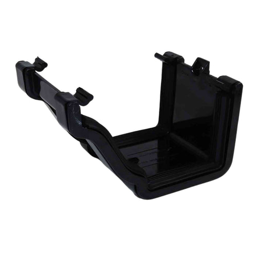 Aquaflow Black Ogee Guttering Union Bracket - 135mm
