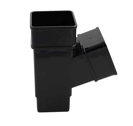 Aquaflow Black Square Guttering 112.5° Y-Branch - 114mm