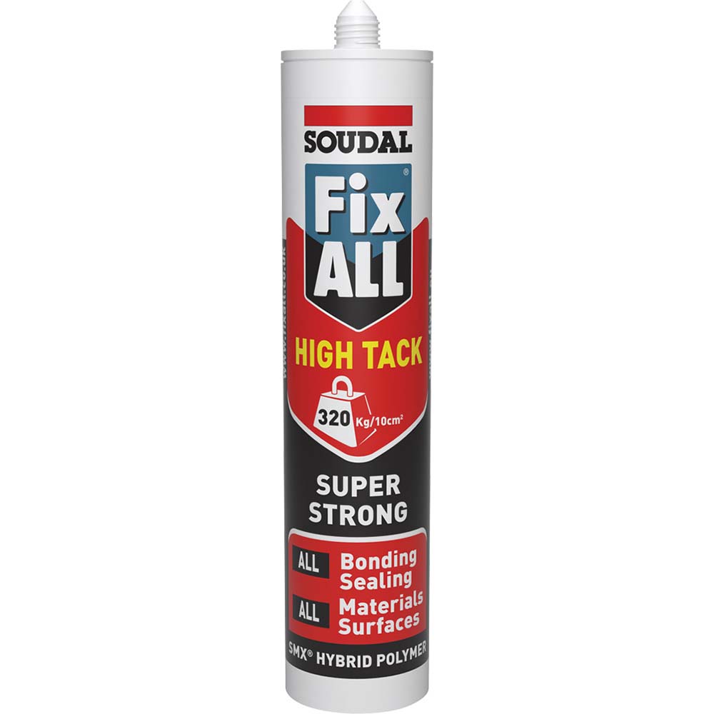 Soudal Fix ALL High Tack Sealant Adhesive - White (290ml)