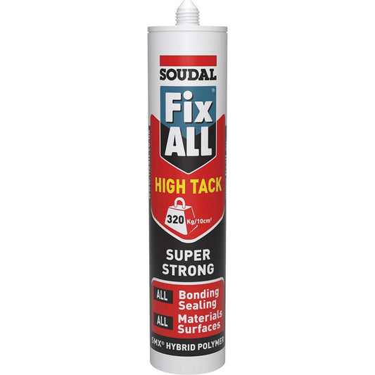 Soudal Fix ALL High Tack Sealant Adhesive - White (290ml)