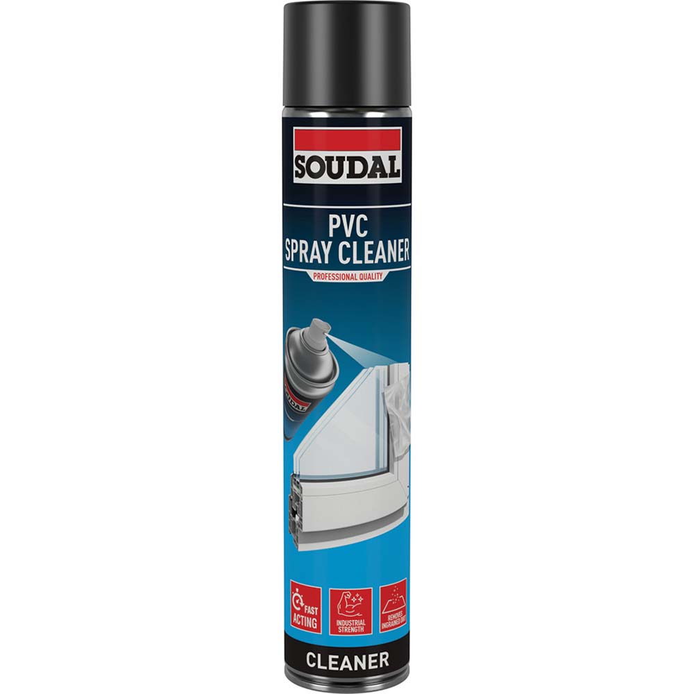 Soudal Aerosol Spray Cleaner for PVCu - Clear (750ml)