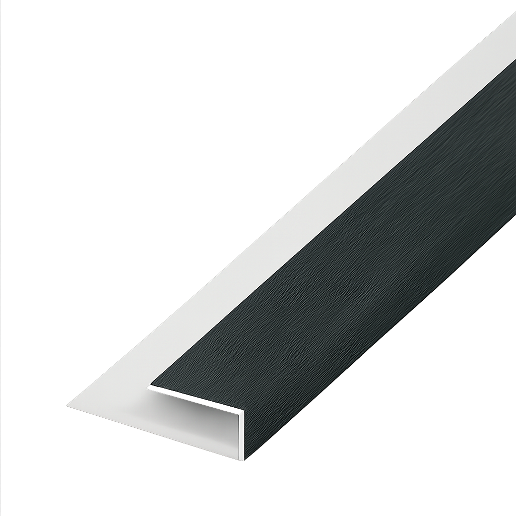 Anthracite Grey Woodgrain Board Clip - Length 5m x Width 25mm