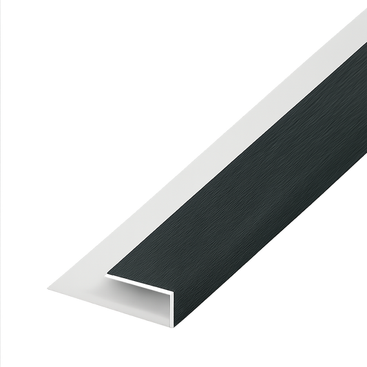 Anthracite Grey Woodgrain Board Clip - Length 5m x Width 25mm