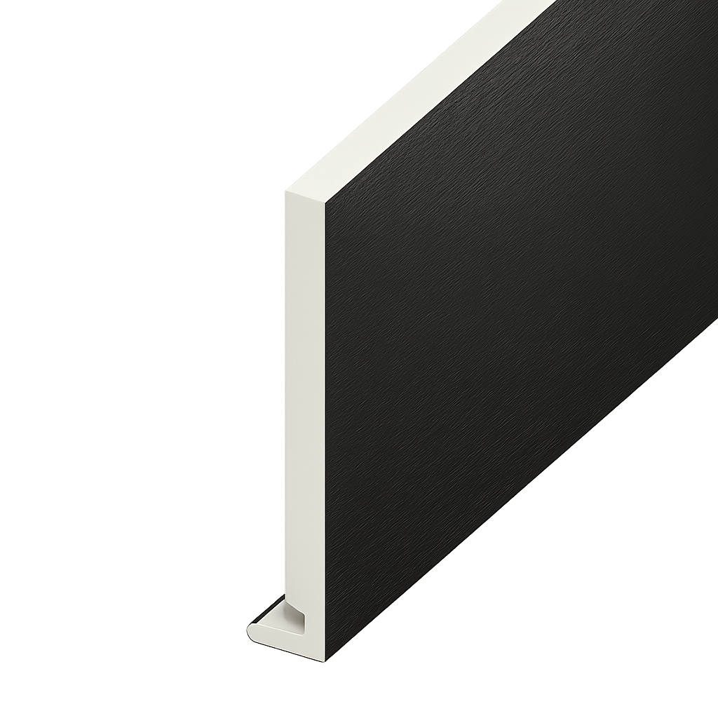 Black Ash Woodgrain Standard Fascia Euroboard - Length 5m x Width 150mm
