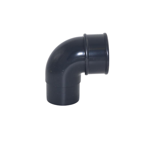Aquaflow Anthracite Grey Round Guttering 92° Downpipe Offset Bend - 112mm