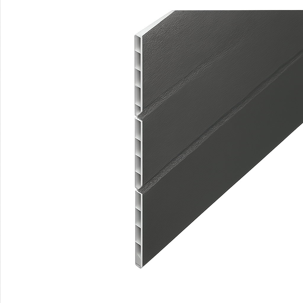 Anthracite Grey Woodgrain Hollow Soffit Board - Length 5m x Width 100mm
