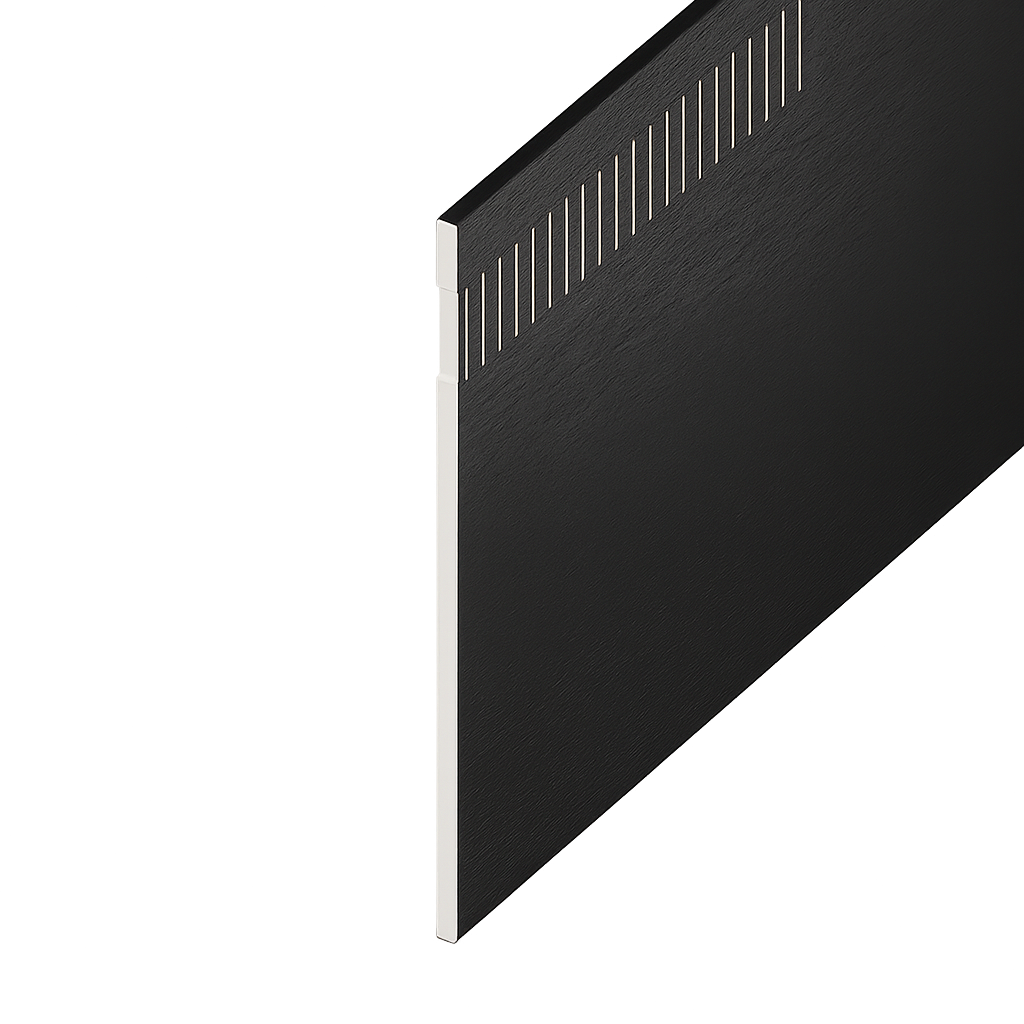 Black Ash Woodgrain 10mm Airspace Eurosoffit Board - Length 5m x Width 150mm