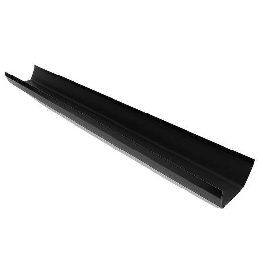 Aquaflow Black Square Gutter - 114mm x Length 4m