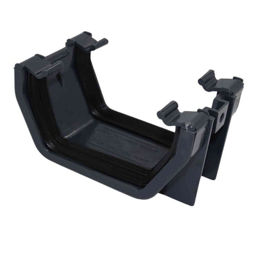 Aquaflow Anthracite Grey Square Guttering Union Bracket - 114mm