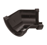 Aquaflow Black Half Round Guttering 135° Angle - 112mm