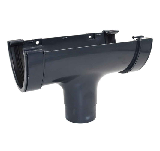 Aquaflow Anthracite Grey Deepflow Guttering Running Outlet - 114mm
