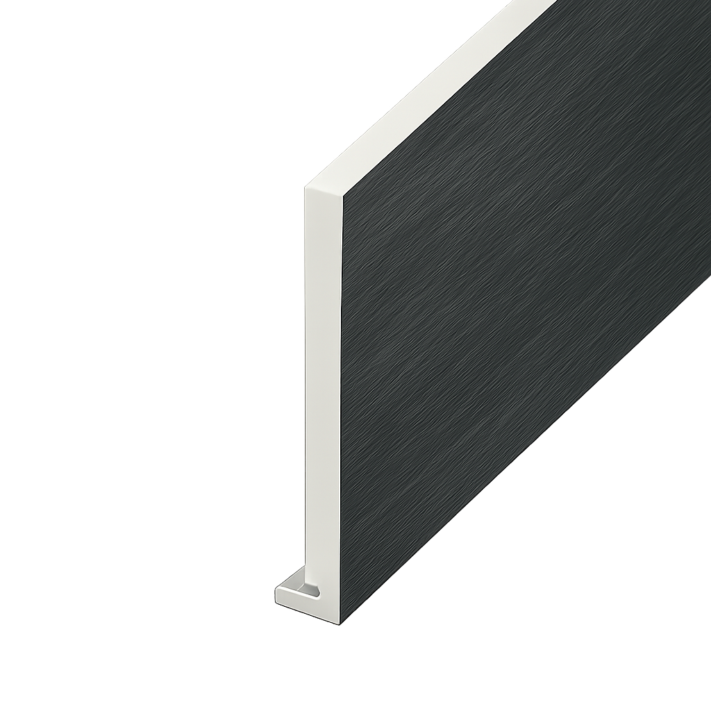 Anthracite Grey Woodgrain Standard Fascia Euroboard - Length 5m x Width 225mm