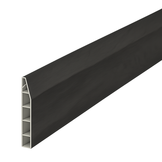 Anthracite Grey Chamfered Woodgrain Roomline Skirting Board - Length 5m x Width 150mm