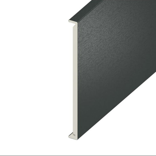 Anthracite Grey Woodgrain Double Edged Fascia Board - Length 5m x Width 350mm