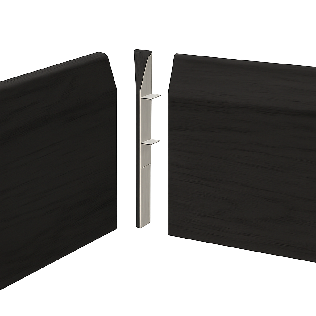 Anthracite Grey Skirting Board Chamfered Internal Corners Pack of 4 - 100-150mm