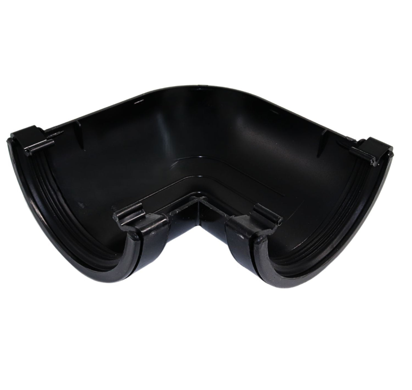 Aquaflow Black Half Round Guttering 90° Angle - 112mm