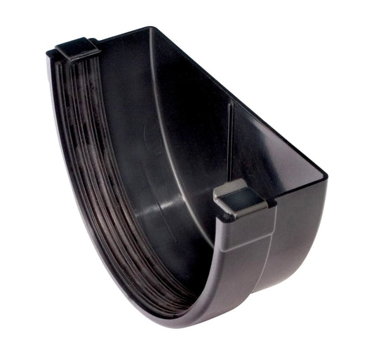 Aquaflow Black Commercial Guttering External Stop-end - 170mm