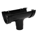 Aquaflow Black Deepflow Guttering Running Outlet - 114mm