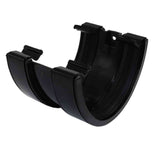 Aquaflow Black Deepflow Guttering Union Bracket - 114mm