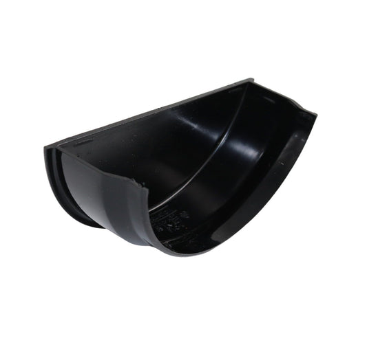 Aquaflow Black Half Round Guttering Internal Stop-end - 112mm