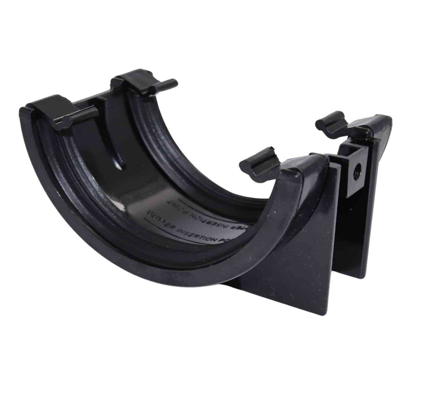 Aquaflow Black Half Round Guttering Union Bracket - 112mm
