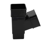 Aquaflow Black Square Guttering 112.5° Y-Branch - 114mm