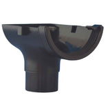 Aquaflow Cast Iron Effect Half Round Guttering Stop-end Outlet - 112mm