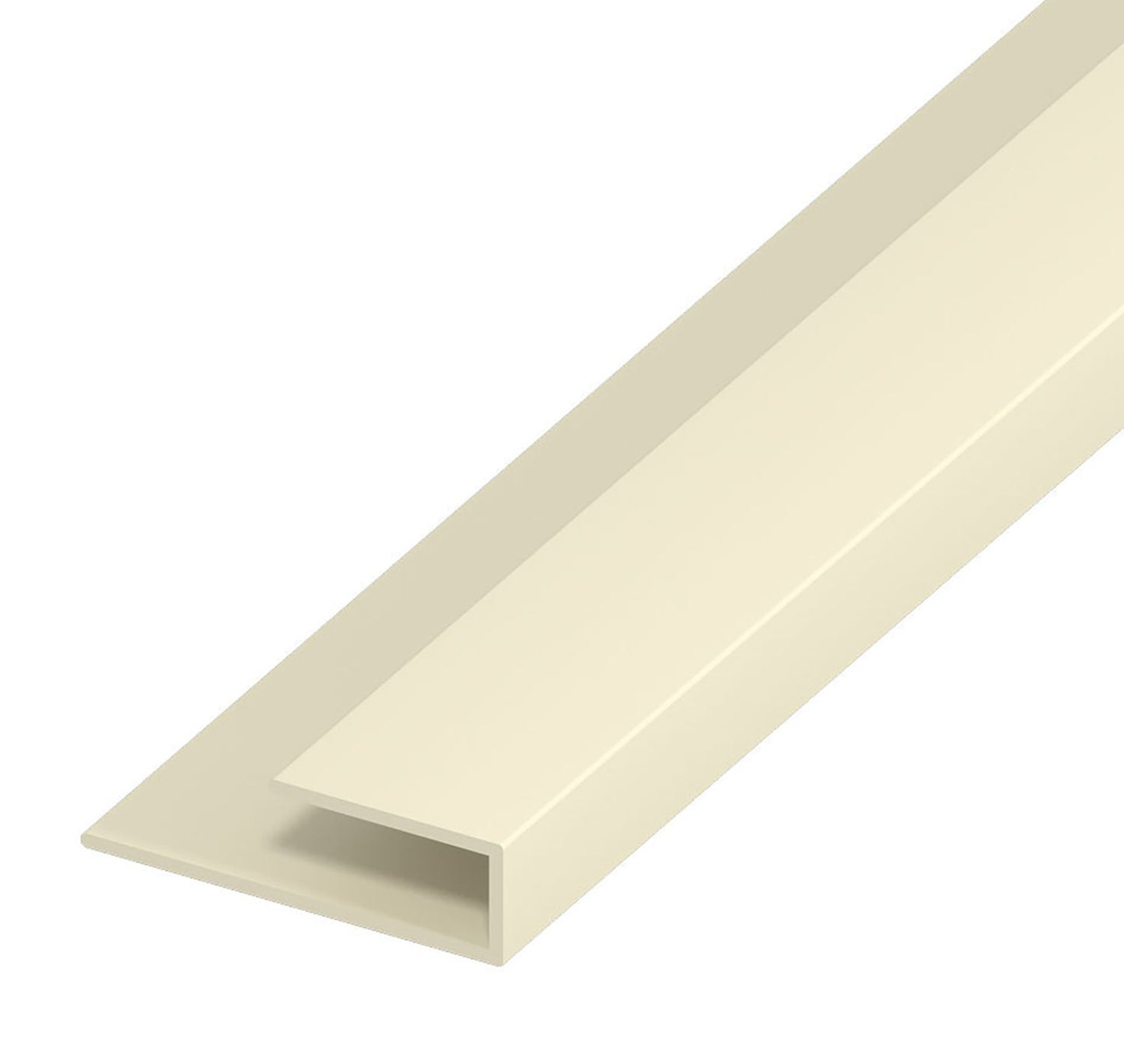 Cream White Woodgrain Board Clip - Length 5m x Width 25mm
