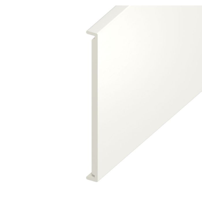 White Ash Woodgrain Double Edged Fascia Board - Length 5m x Width 350mm