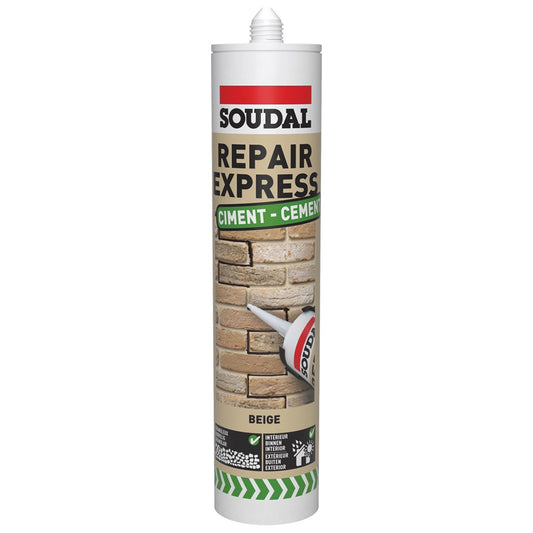 Soudal Beige Repair Express Cement Acrylic Sealant - 290ml