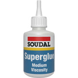 Soudal Medium Viscosity Cyano Acrylate - Clear (50g)