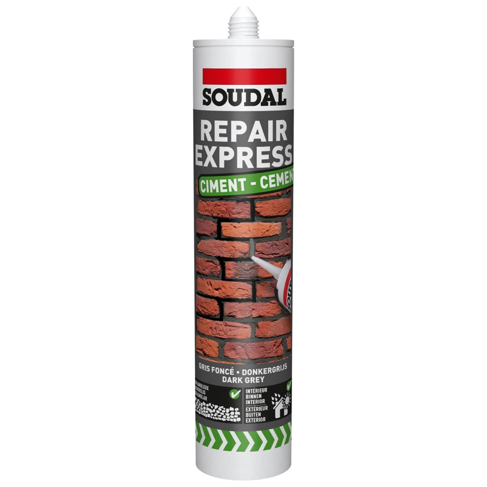 Soudal Grey Repair Express Cement Acrylic Sealant - 290ml