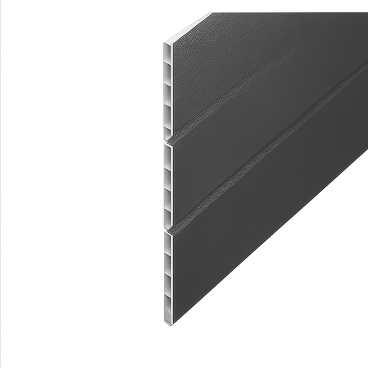 Anthracite Grey Woodgrain Hollow Soffit Board - Length 5m x Width 100mm
